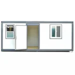 Metal Bridge Expandable Prefab Home, Modern Portable Office 7ft x 20ft Cabin, Exquisitely Designed Modern House for Live & Work